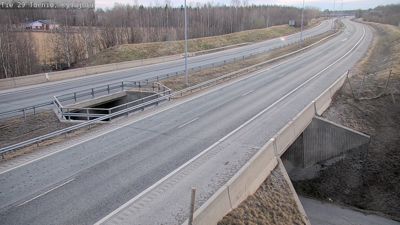 Weather Camera Image Väg 29 Torneå Kyläjoki, Tornio, Lappi