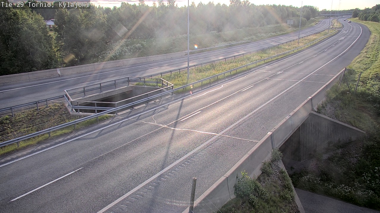 Weather Camera Image Väg 29 Torneå Kyläjoki, Tornio, Lappi