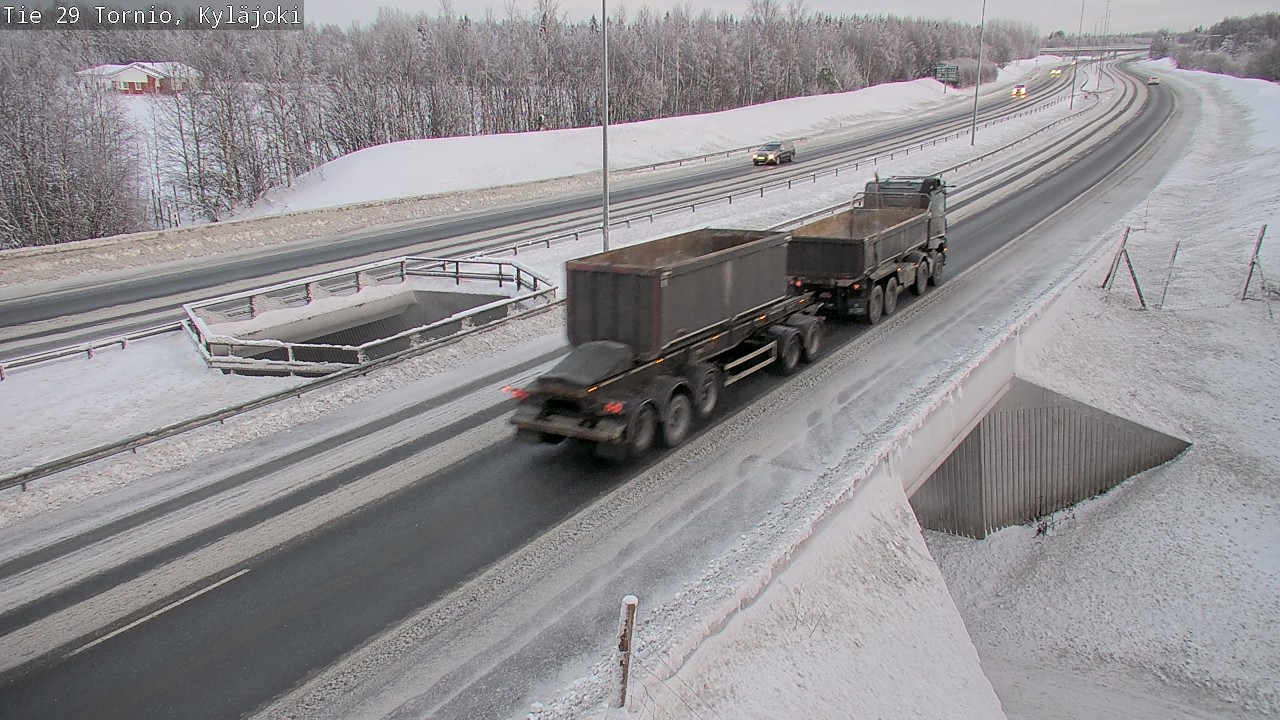 Weather Camera Image Väg 29 Torneå Kyläjoki, Tornio, Lappi