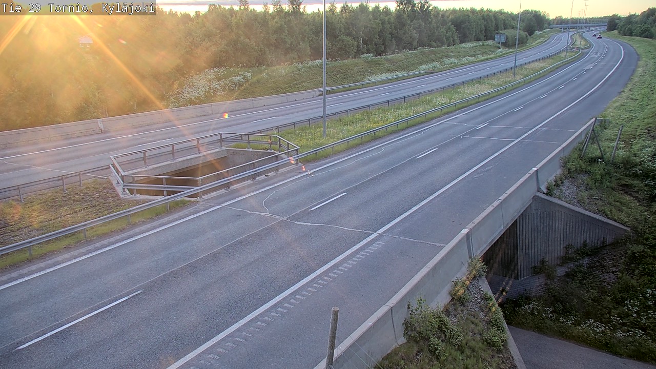 Weather Camera Image Väg 29 Torneå Kyläjoki, Tornio, Lappi