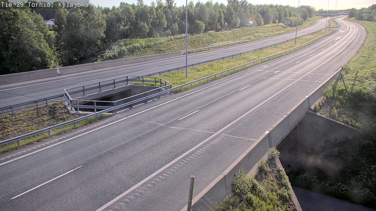Weather Camera Image Väg 29 Torneå Kyläjoki, Tornio, Lappi