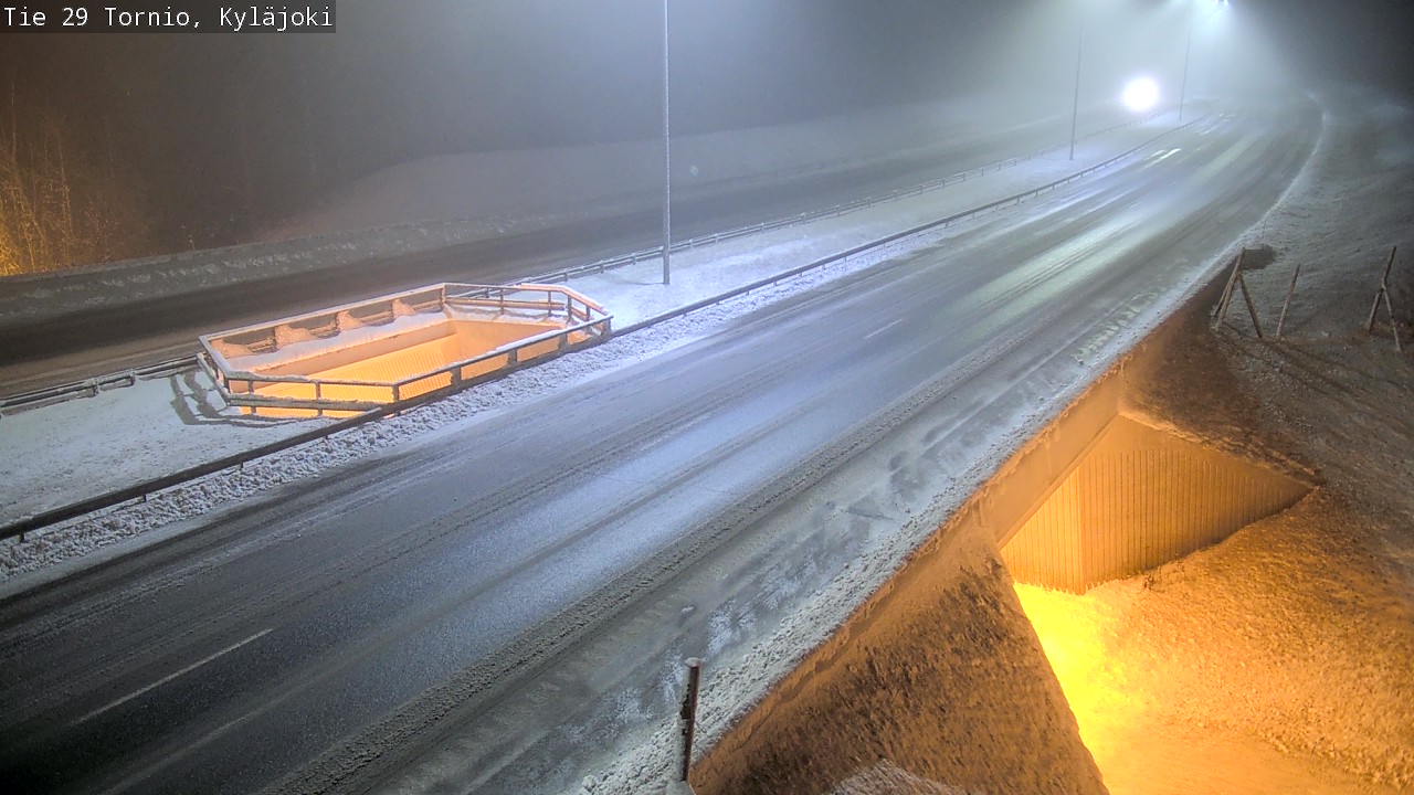 Weather Camera Image Väg 29 Torneå Kyläjoki, Tornio, Lappi