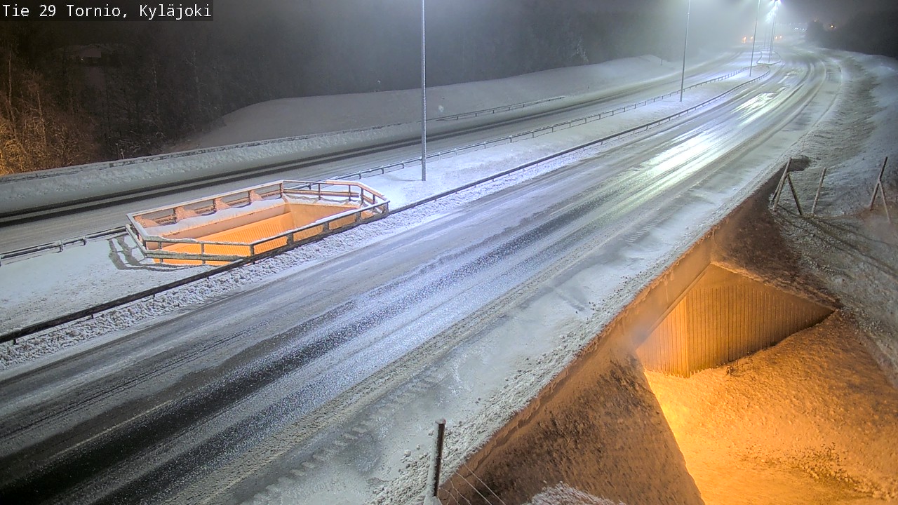 Weather Camera Image Väg 29 Torneå Kyläjoki, Tornio, Lappi