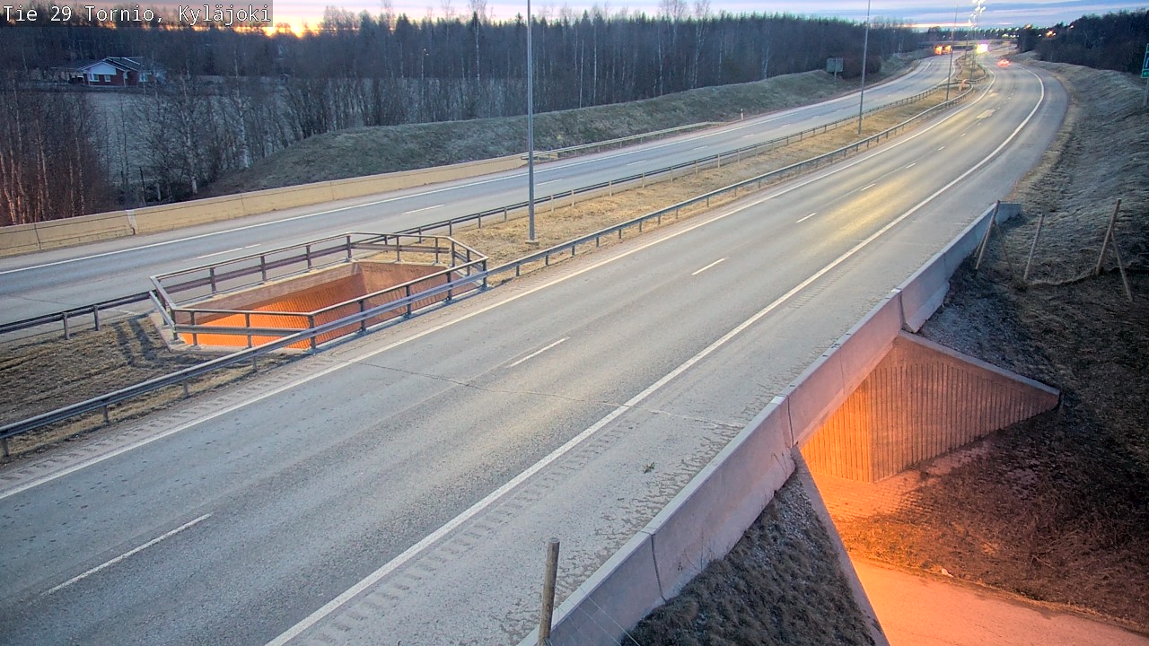 Weather Camera Image Väg 29 Torneå Kyläjoki, Tornio, Lappi