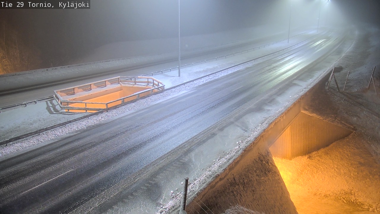 Weather Camera Image Väg 29 Torneå Kyläjoki, Tornio, Lappi