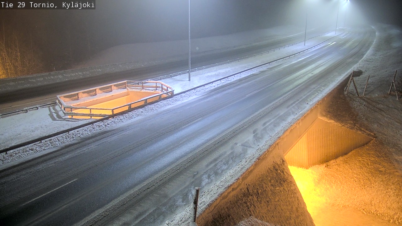 Weather Camera Image Väg 29 Torneå Kyläjoki, Tornio, Lappi