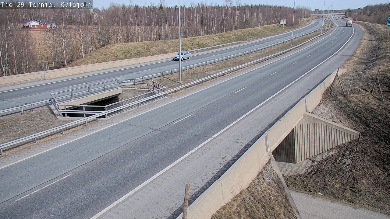 Weather Camera Image Väg 29 Torneå Kyläjoki, Tornio, Lappi