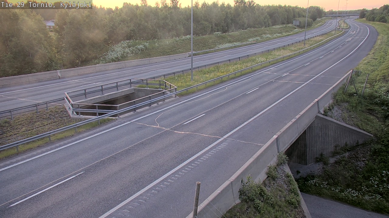 Weather Camera Image Väg 29 Torneå Kyläjoki, Tornio, Lappi