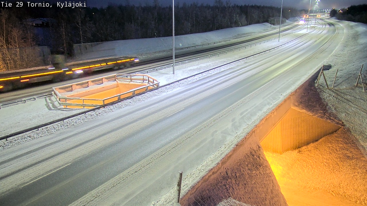 Weather Camera Image Väg 29 Torneå Kyläjoki, Tornio, Lappi