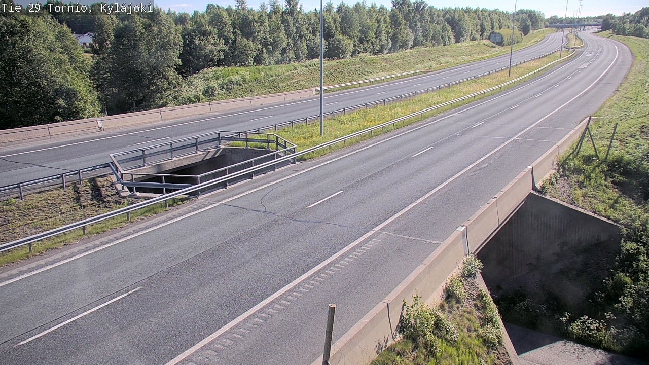 Weather Camera Image Väg 29 Torneå Kyläjoki, Tornio, Lappi