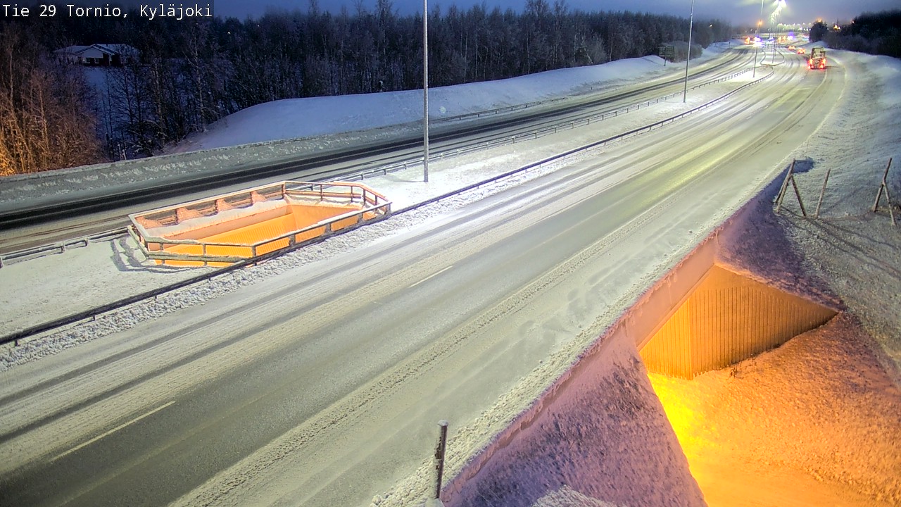 Weather Camera Image Väg 29 Torneå Kyläjoki, Tornio, Lappi
