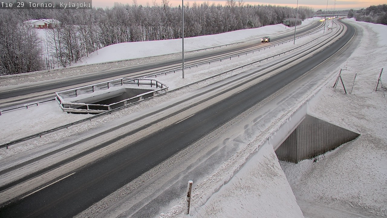 Weather Camera Image Väg 29 Torneå Kyläjoki, Tornio, Lappi