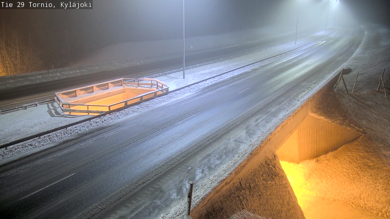 Weather Camera Image Väg 29 Torneå Kyläjoki, Tornio, Lappi