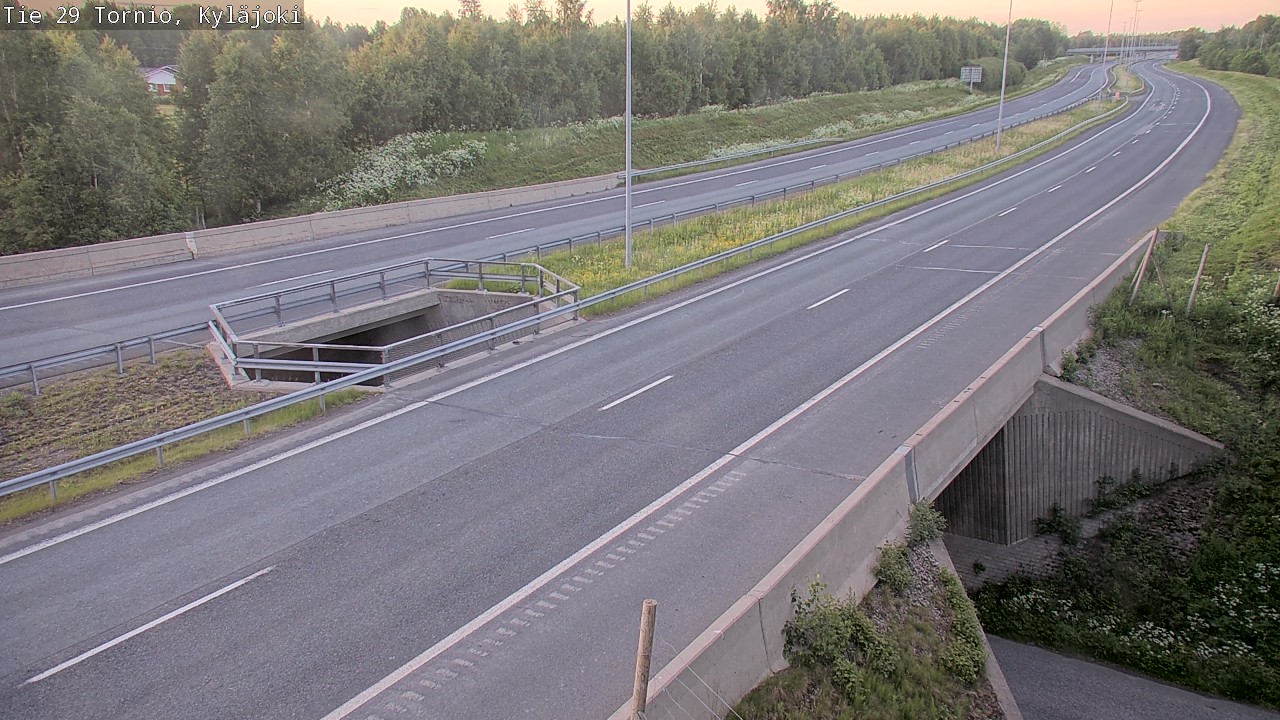 Weather Camera Image Väg 29 Torneå Kyläjoki, Tornio, Lappi