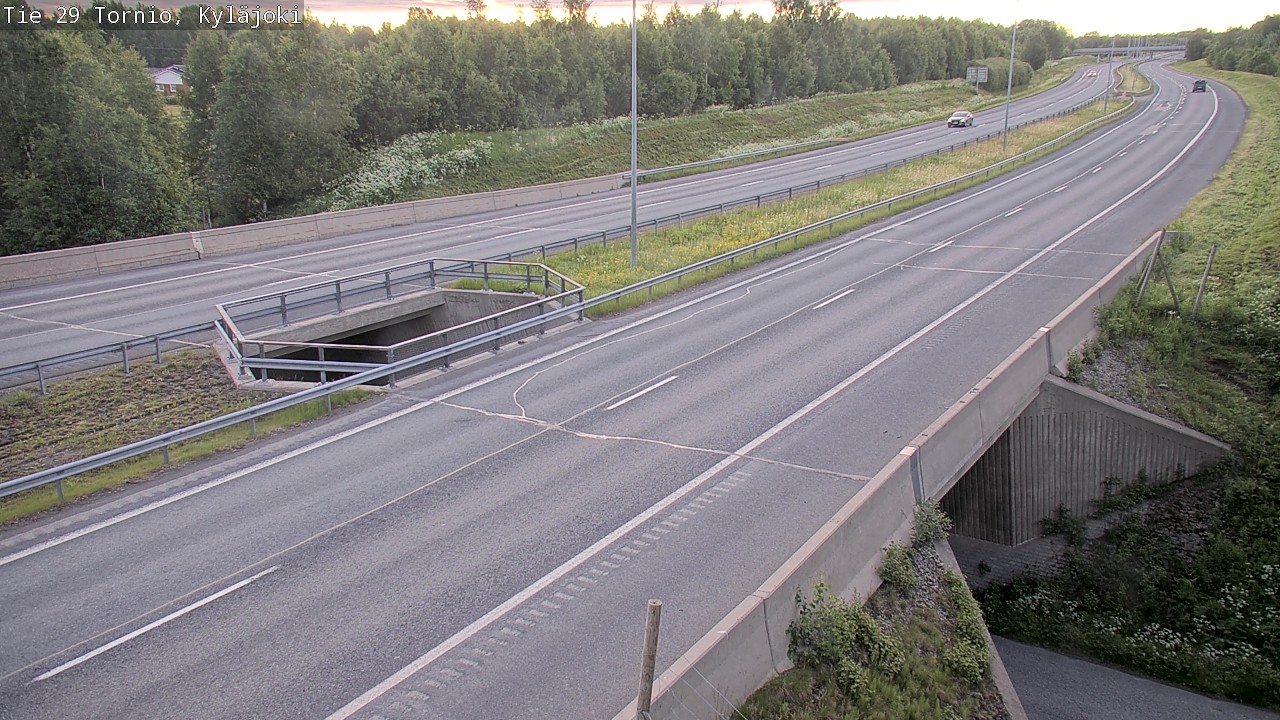 Weather Camera Image Väg 29 Torneå Kyläjoki, Tornio, Lappi