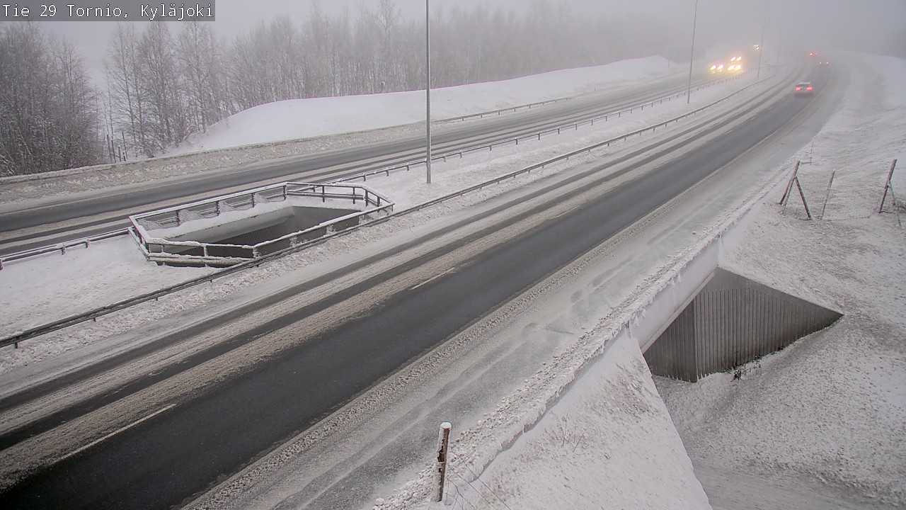 Weather Camera Image Väg 29 Torneå Kyläjoki, Tornio, Lappi