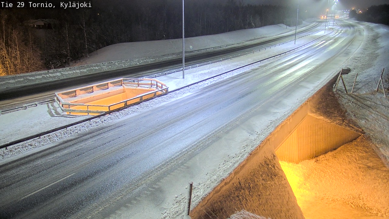 Weather Camera Image Väg 29 Torneå Kyläjoki, Tornio, Lappi