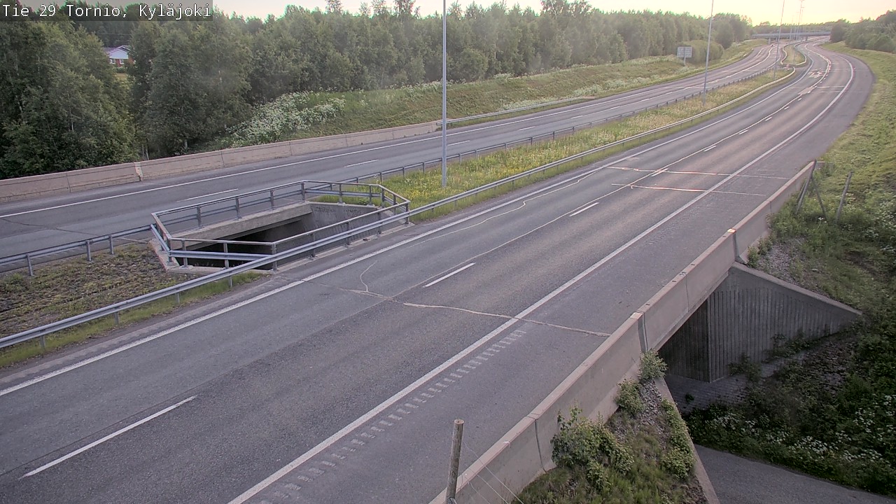 Weather Camera Image Väg 29 Torneå Kyläjoki, Tornio, Lappi