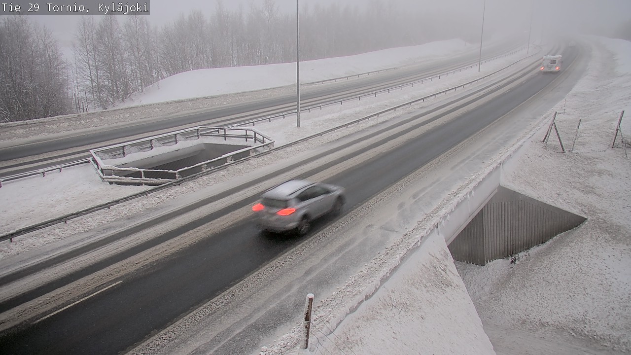 Weather Camera Image Väg 29 Torneå Kyläjoki, Tornio, Lappi