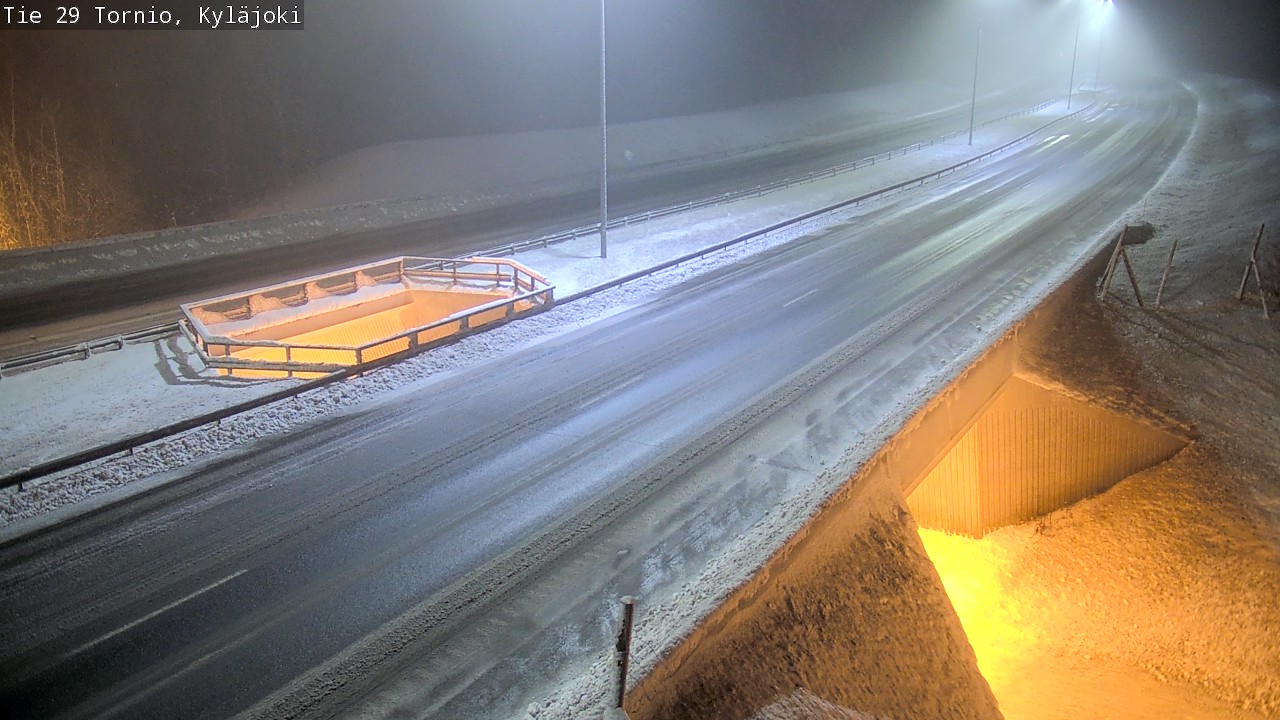 Weather Camera Image Väg 29 Torneå Kyläjoki, Tornio, Lappi
