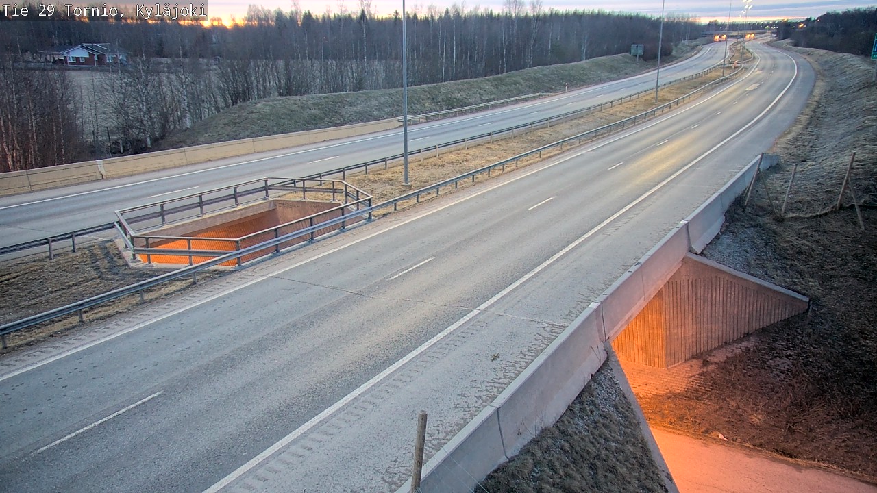 Weather Camera Image Väg 29 Torneå Kyläjoki, Tornio, Lappi