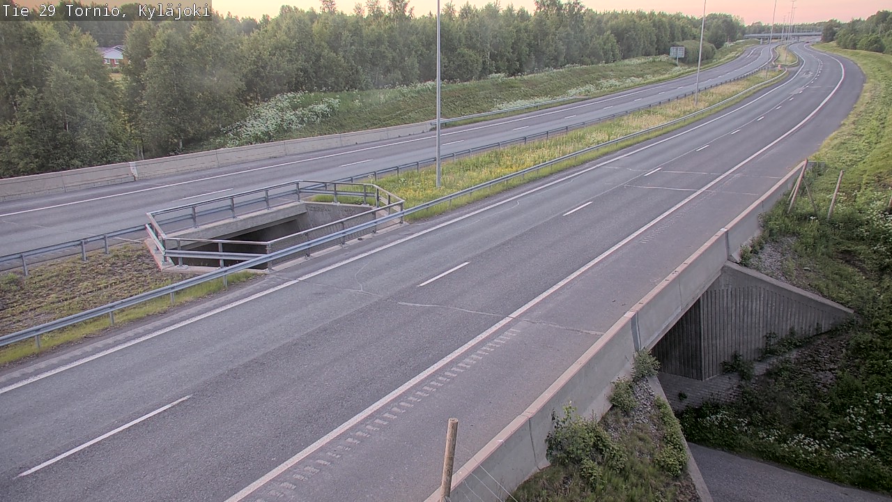Weather Camera Image Väg 29 Torneå Kyläjoki, Tornio, Lappi