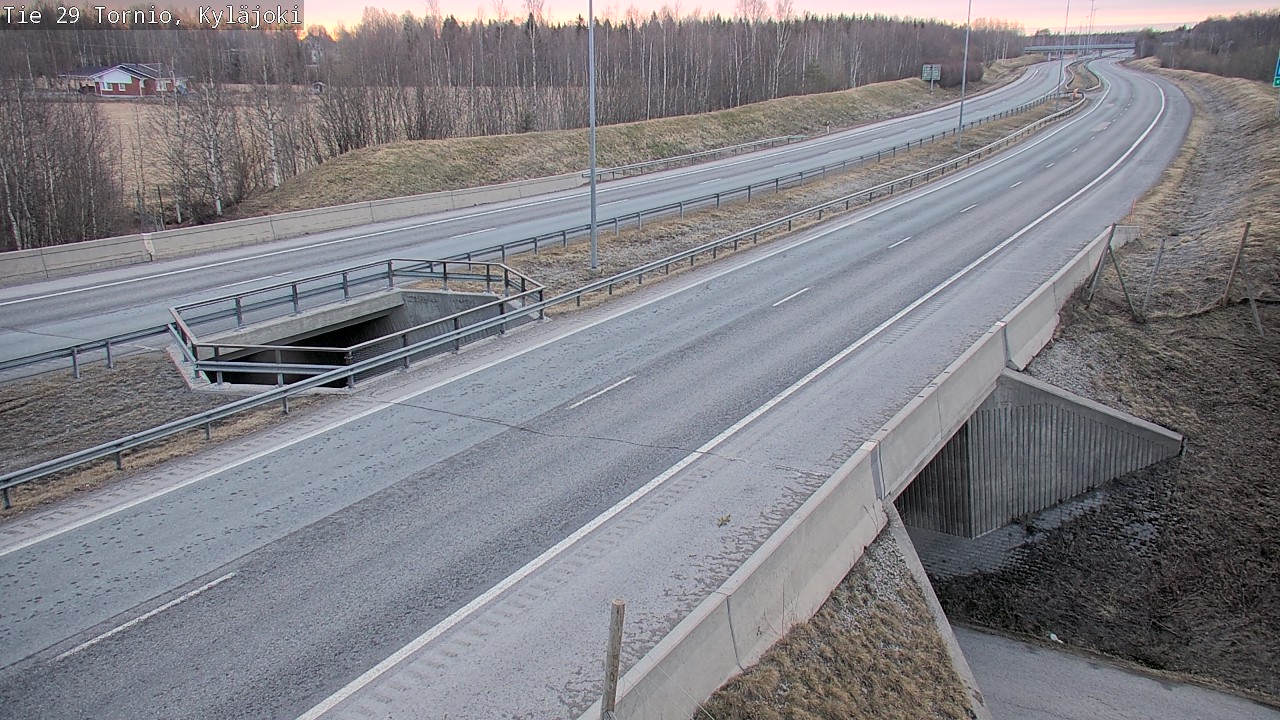 Weather Camera Image Väg 29 Torneå Kyläjoki, Tornio, Lappi