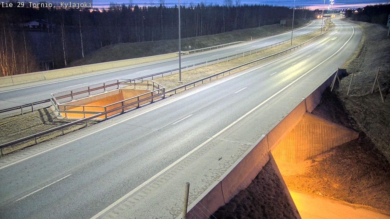 Weather Camera Image Väg 29 Torneå Kyläjoki, Tornio, Lappi