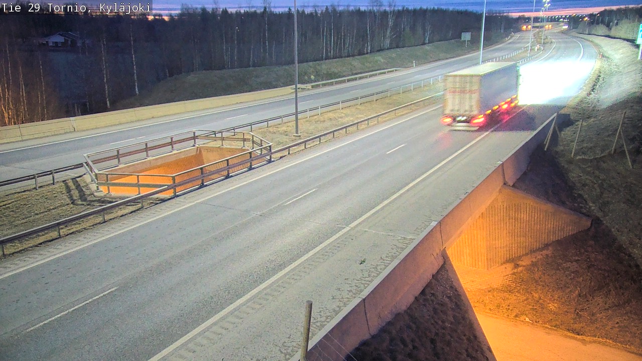Weather Camera Image Väg 29 Torneå Kyläjoki, Tornio, Lappi