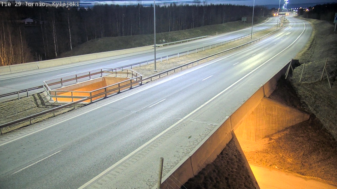 Weather Camera Image Väg 29 Torneå Kyläjoki, Tornio, Lappi