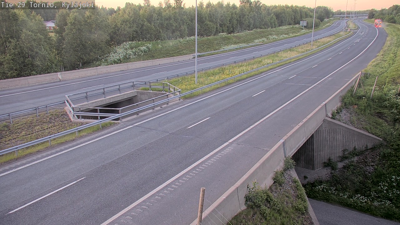 Weather Camera Image Väg 29 Torneå Kyläjoki, Tornio, Lappi