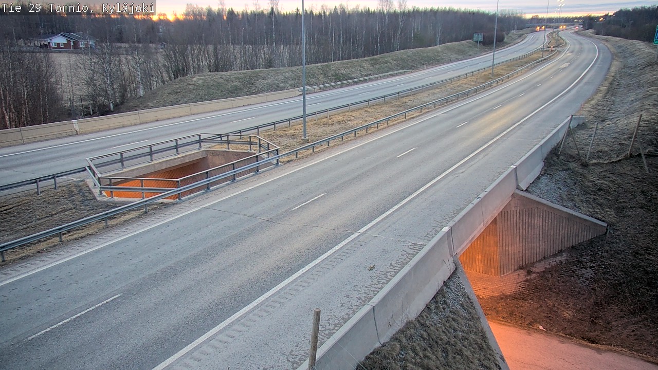 Weather Camera Image Väg 29 Torneå Kyläjoki, Tornio, Lappi
