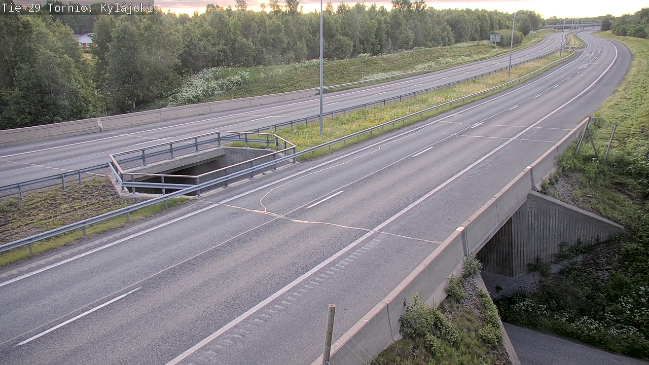 Weather Camera Image Väg 29 Torneå Kyläjoki, Tornio, Lappi
