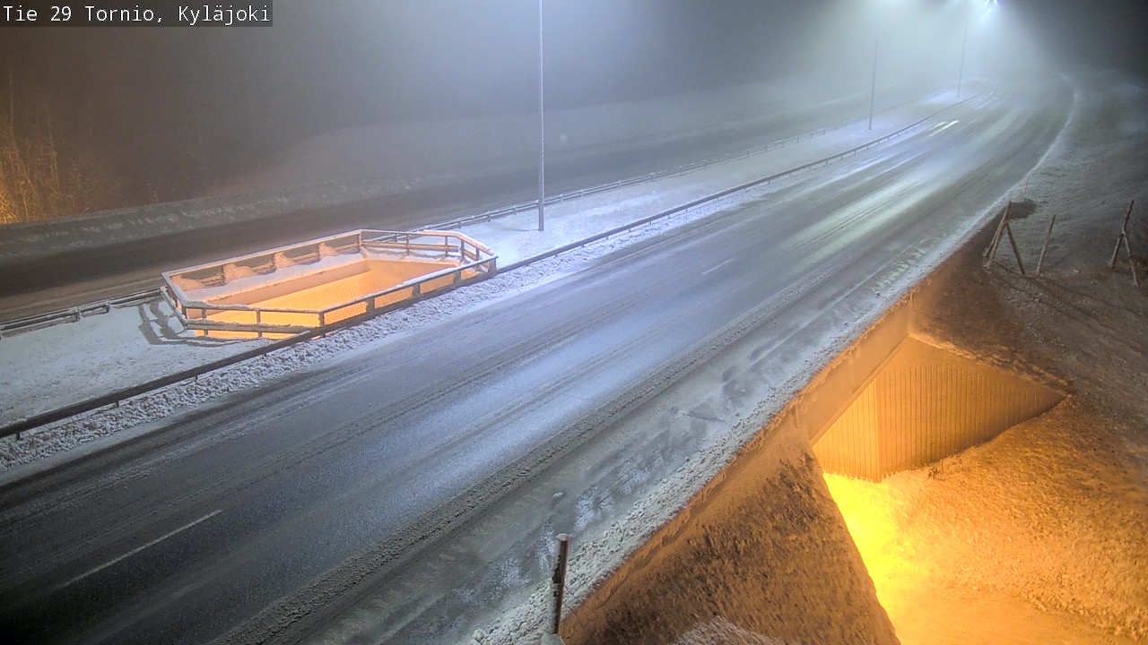 Weather Camera Image Väg 29 Torneå Kyläjoki, Tornio, Lappi