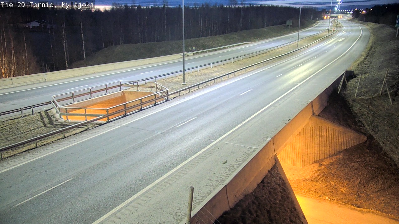 Weather Camera Image Väg 29 Torneå Kyläjoki, Tornio, Lappi