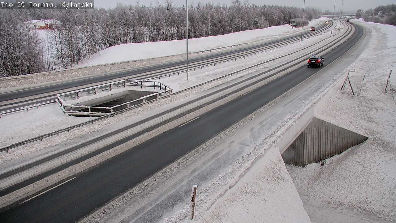 Weather Camera Image Väg 29 Torneå Kyläjoki, Tornio, Lappi