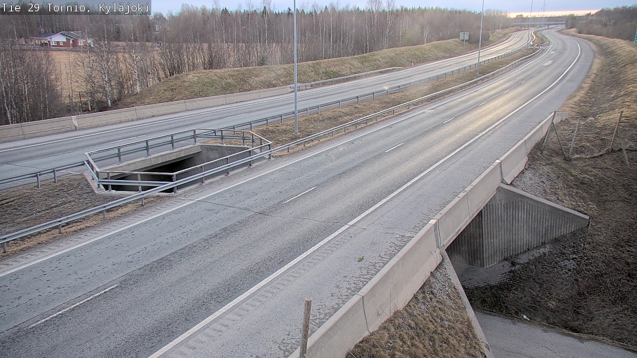 Weather Camera Image Väg 29 Torneå Kyläjoki, Tornio, Lappi