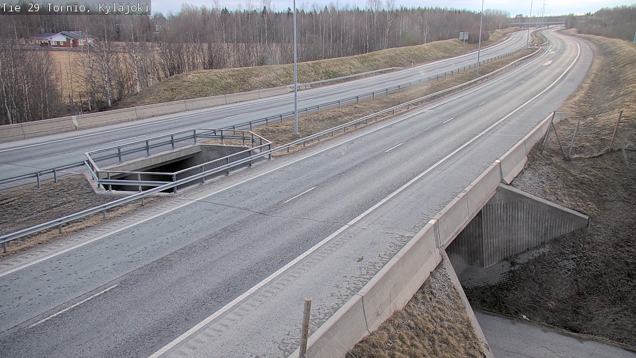 Weather Camera Image Väg 29 Torneå Kyläjoki, Tornio, Lappi