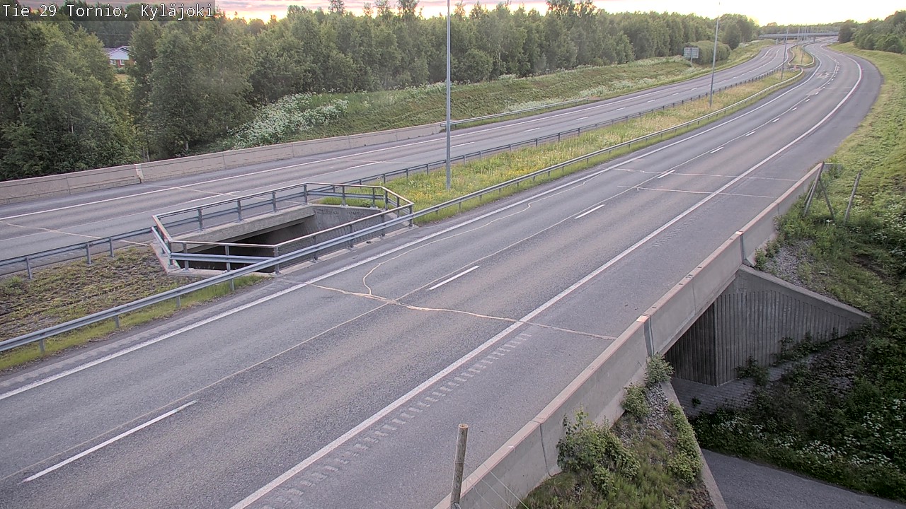 Weather Camera Image Väg 29 Torneå Kyläjoki, Tornio, Lappi