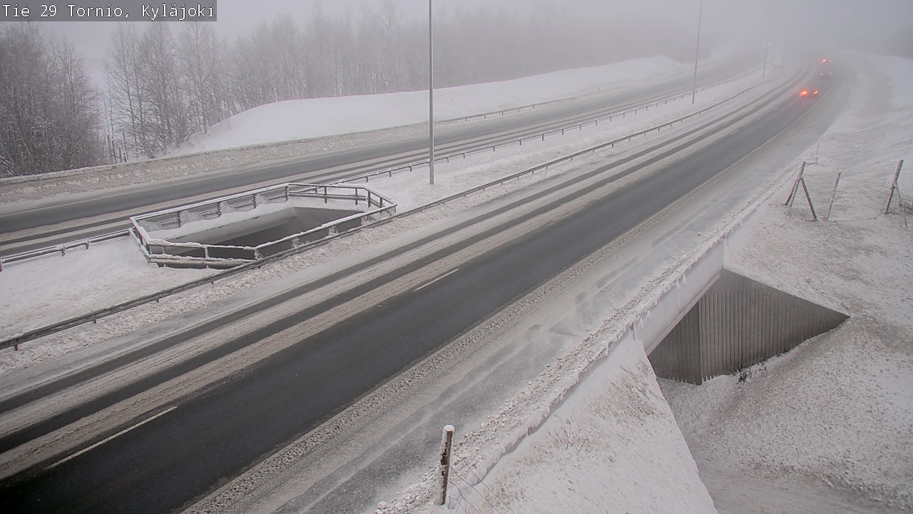 Weather Camera Image Väg 29 Torneå Kyläjoki, Tornio, Lappi