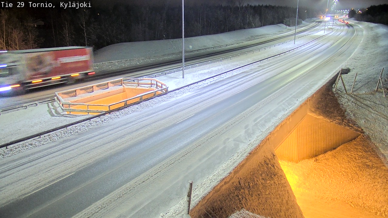 Weather Camera Image Väg 29 Torneå Kyläjoki, Tornio, Lappi