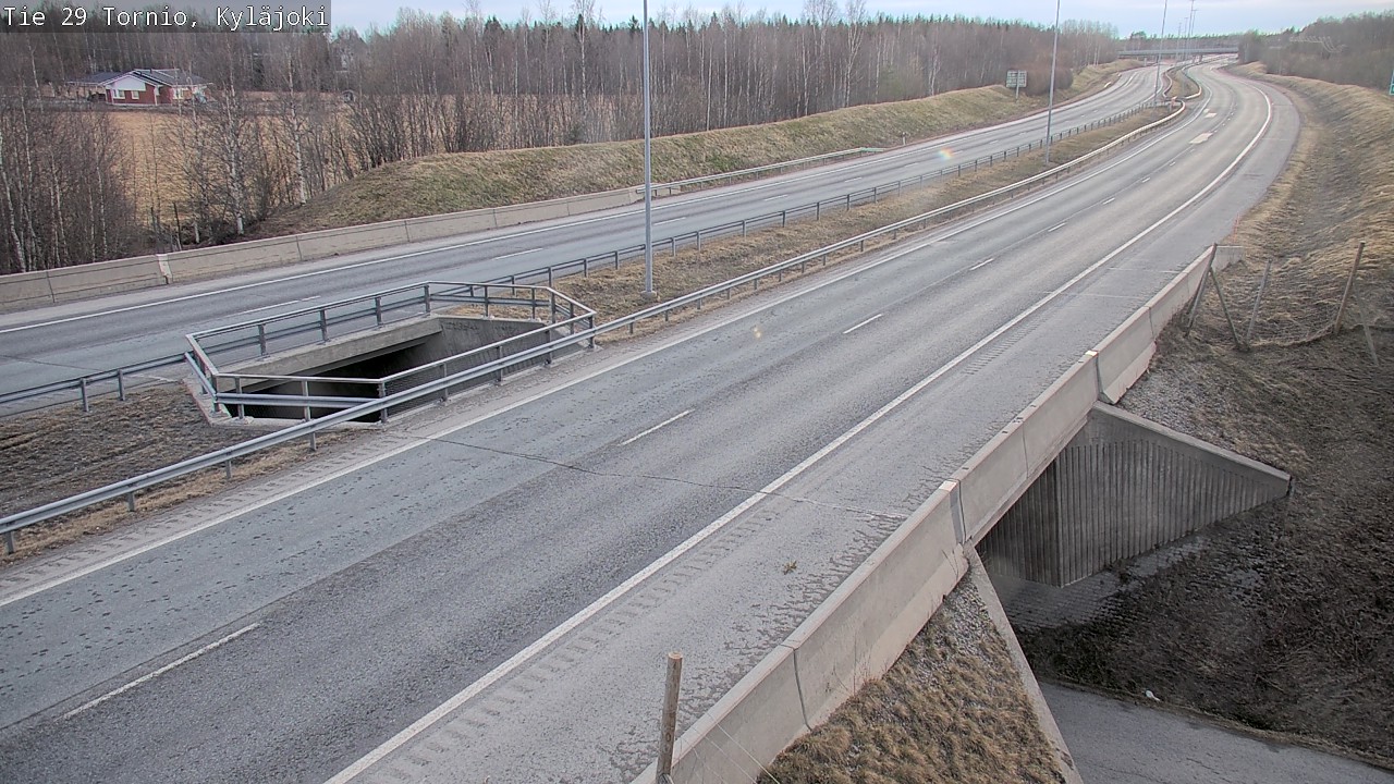 Weather Camera Image Väg 29 Torneå Kyläjoki, Tornio, Lappi