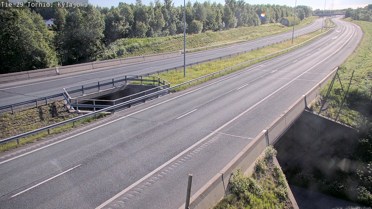 Weather Camera Image Väg 29 Torneå Kyläjoki, Tornio, Lappi