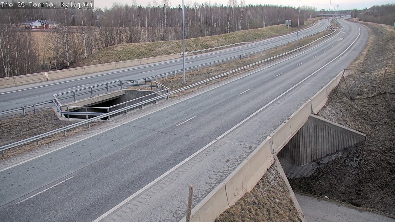 Weather Camera Image Väg 29 Torneå Kyläjoki, Tornio, Lappi