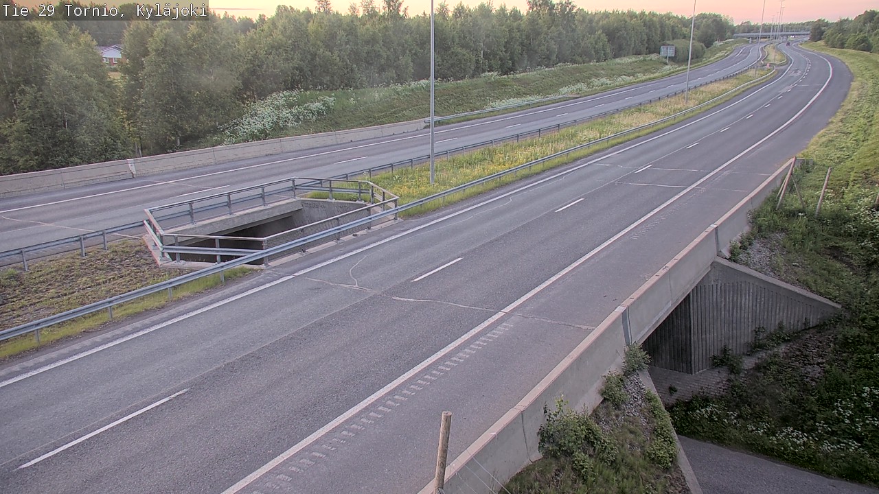 Weather Camera Image Väg 29 Torneå Kyläjoki, Tornio, Lappi