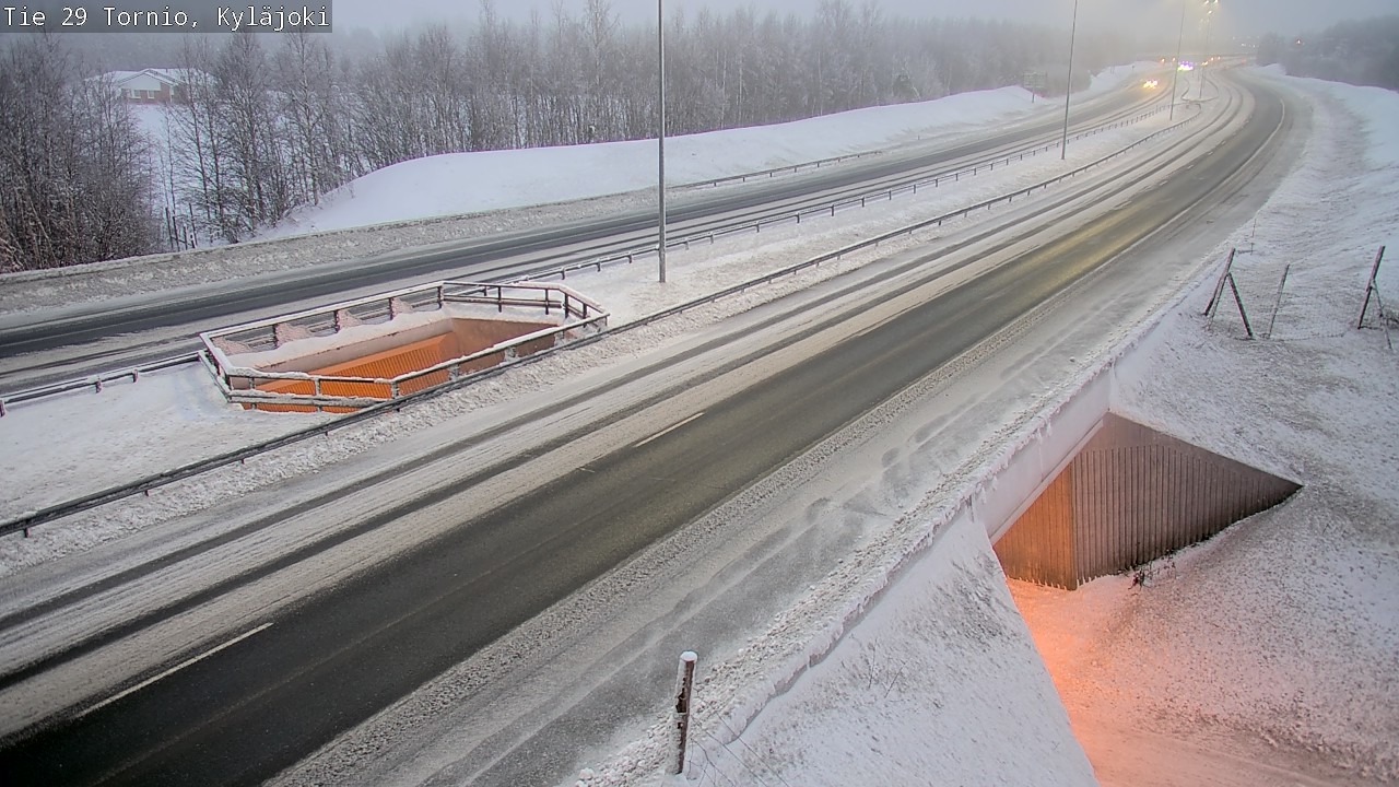 Weather Camera Image Väg 29 Torneå Kyläjoki, Tornio, Lappi