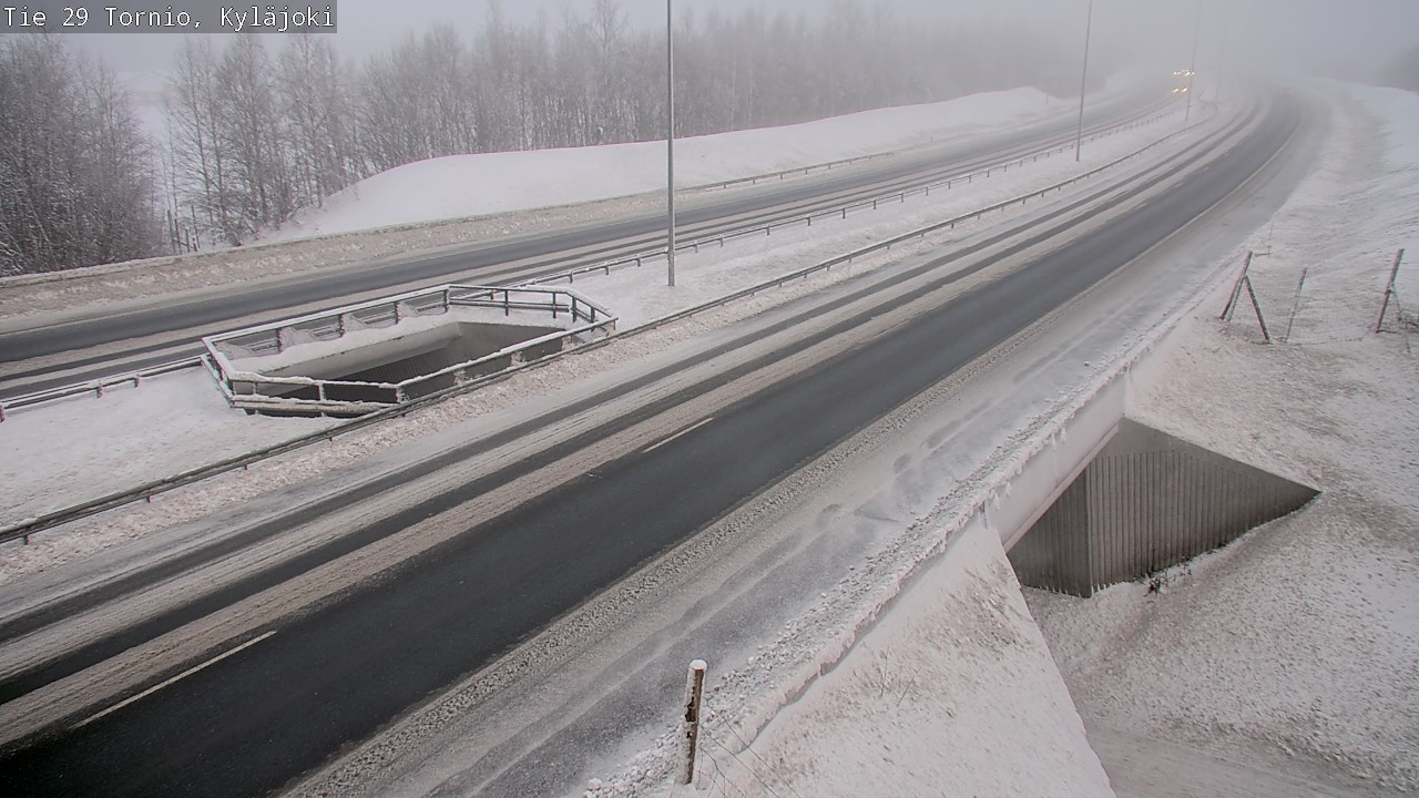 Weather Camera Image Väg 29 Torneå Kyläjoki, Tornio, Lappi