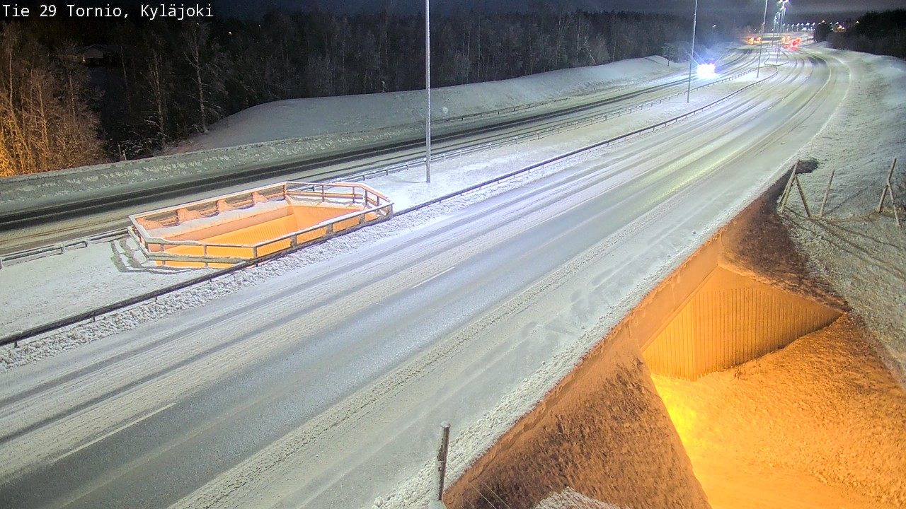 Weather Camera Image Väg 29 Torneå Kyläjoki, Tornio, Lappi