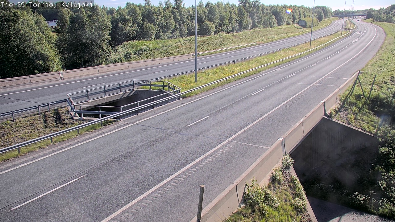 Weather Camera Image Väg 29 Torneå Kyläjoki, Tornio, Lappi