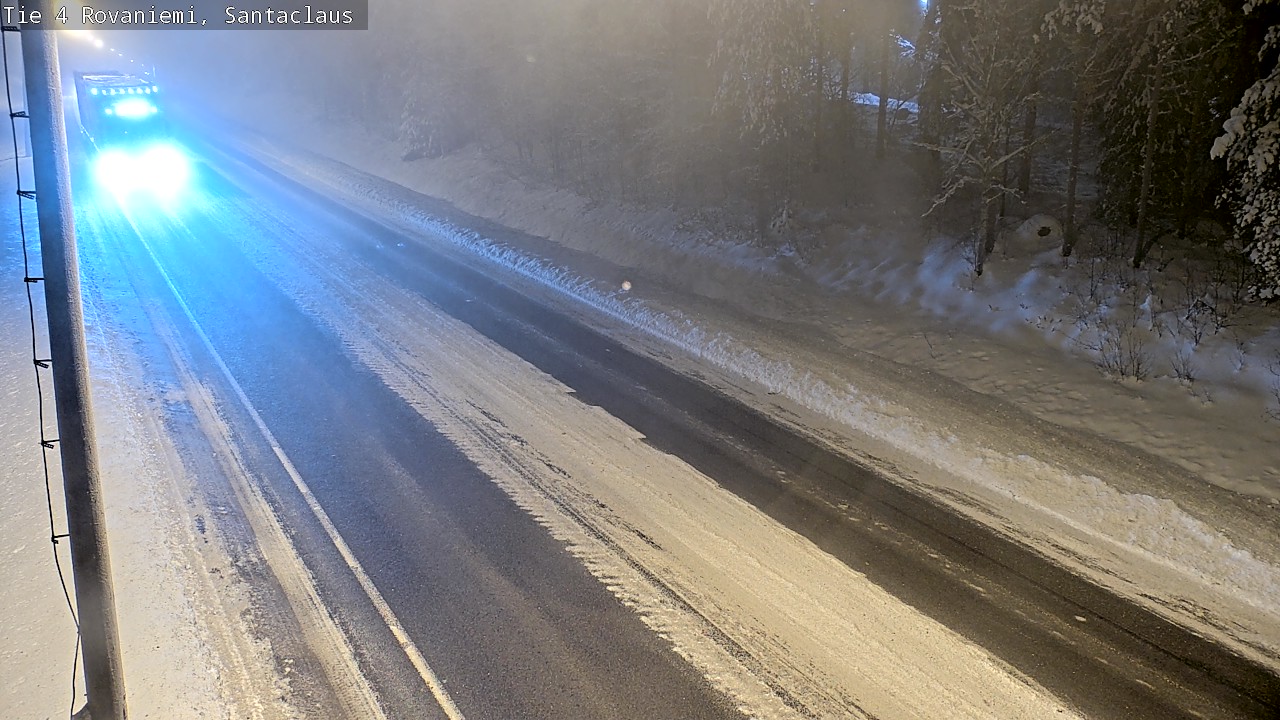 Weather Camera Image Väg 4 Rovaniemi, Santa Claus, Rovaniemi, Lappi
